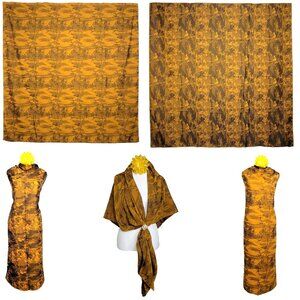 NWT Double Sided Silk Scarf 52"x52" Large Square Shawl Wrap 3012